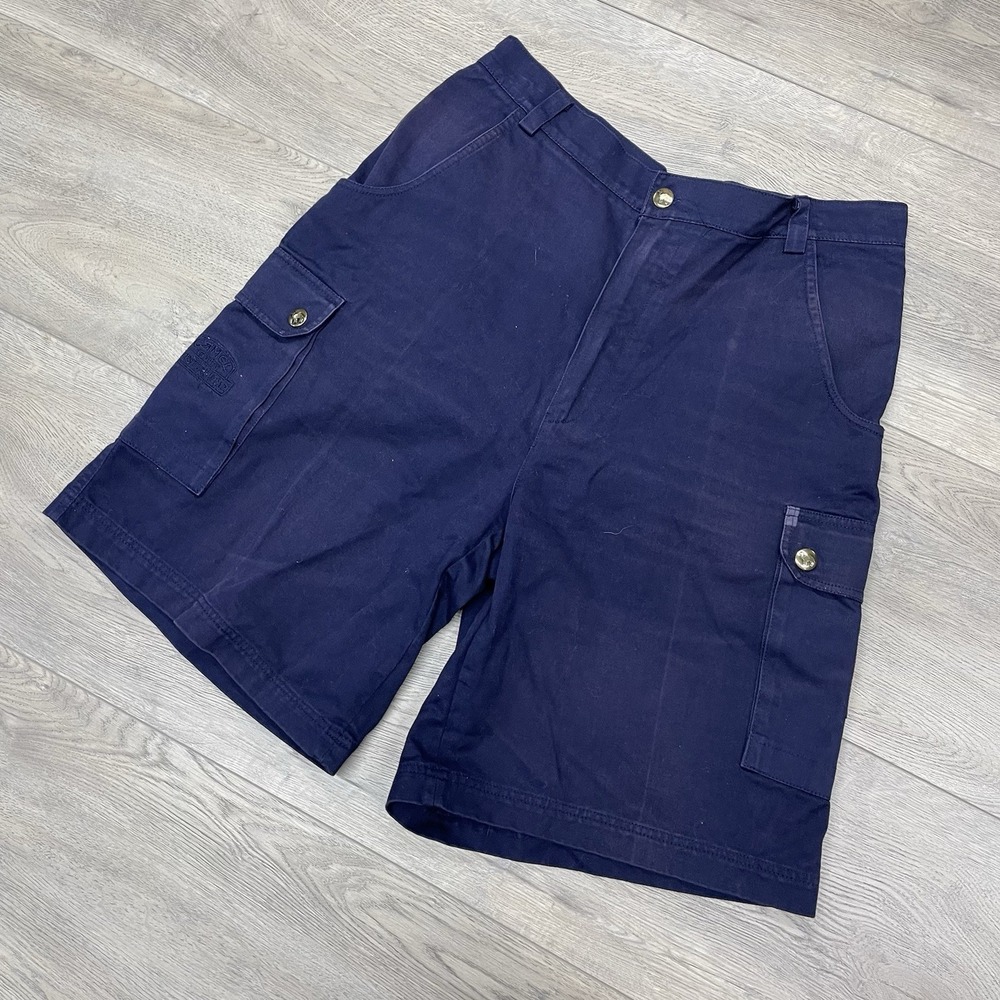 VTG Joe Camel Navy Blue Cargo Shorts Men's Sz 35 Casual‎ Street
